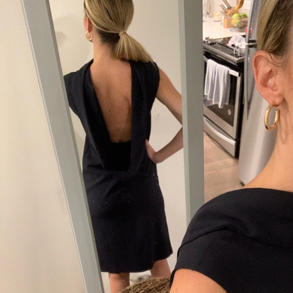 Morgane Le Fay New York navy scoop back dress - Picture 3 of 6